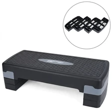 Степ - платформа MS 0533-3 черно-серая трехступенчатая